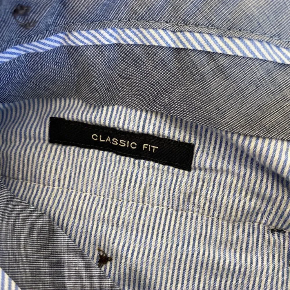J. Crew gray blue pinstriped classic fit pants 34